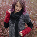 Shell Stitch Fingerless Gloves
