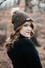 Slouchy Beanie with Removeable Faux Fur Pom Pom