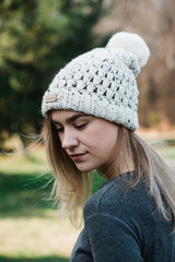 Slouchy Beanie with Removeable Faux Fur Pom Pom