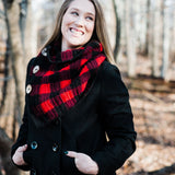 Black and Red Buffalo Plaid Scarf