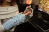 Shell Stitch Fingerless Gloves