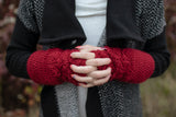 Shell Stitch Fingerless Gloves