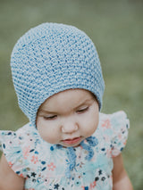 Crochet Moss Stitch Baby Bonnet