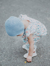 Crochet Moss Stitch Baby Bonnet
